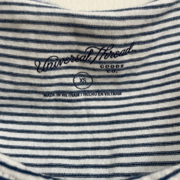 Universal Thread size XS blue and white striped tank - Picture 2 of 4